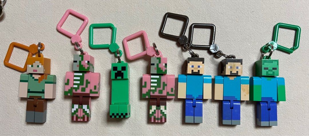 Minecraft keychains (Category: Character Goods) located in Singapore. Submitted by exypnae (Listing ID 1343894597, Image 1). Description: $2 each! Just tell me which one you want and I’ll see how many I have, and show you a closeup to confirm the condition. While we were cleaning the house my mum found 3 whole boxes of these 😅 What an embarrassing show of consumerism.