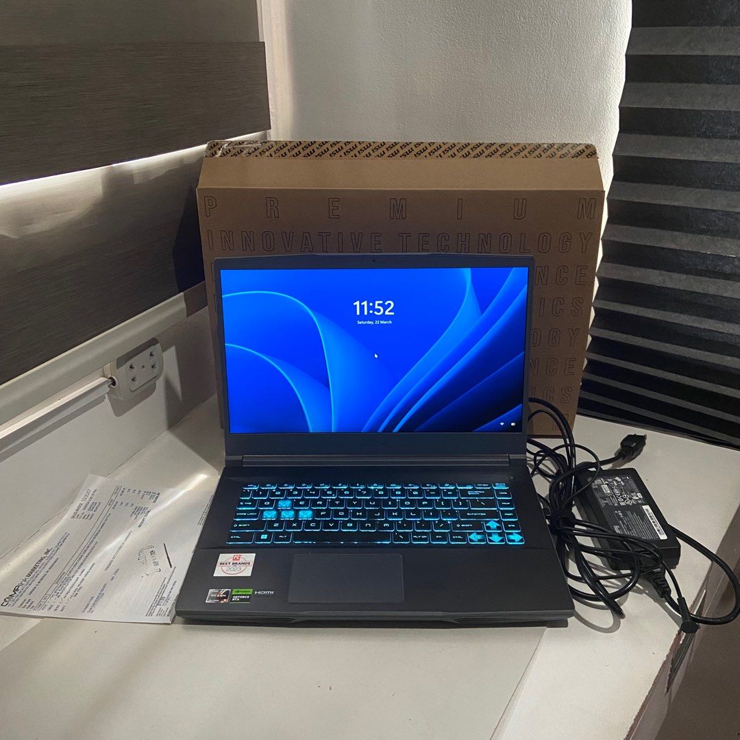 MSI gaming laptop - Like new (Category: Laptops & Notebooks) located in Quezon City. Submitted by genevivvv (Listing ID 1359691539, Image 1). Description: MSI gaming laptop - Almost New - Bought brand new on September 2024 - Used less than 10 days by a company employee. Di na siya natuloy - With all original box, charger, wireless mouse and bag - With receipt - With 2 years warranty (from date of purchase) No hidden issues. Almost new. Selling Pr