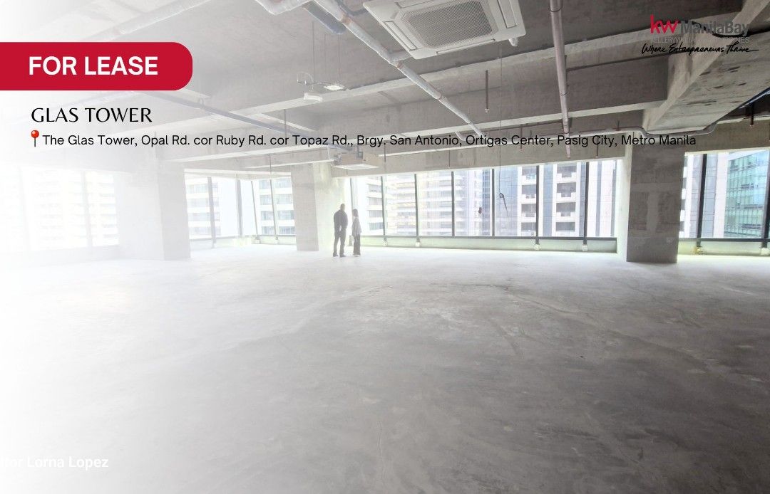 Office Space for Lease Glas Tower Ortigas CBD (Category: Commercial) located in Pasay City. Submitted by realtorlornalopez (Listing ID 1359703320, Image 1). Description: Glas Tower is PEZA accredited with the distinction of LEED Platinum for its green features. It can accommodate 24/7 operations. This unit is bareshell with a cement smooth finish. The adjoining unit is also available..