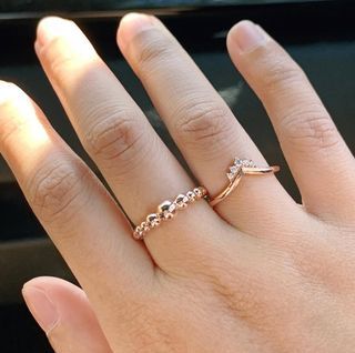 PANDORA STRING OF BEAD RING / TIARA  WISHBONE RING ( ALL SIZEs)- 999 Each