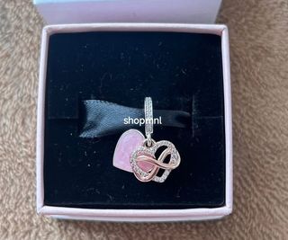 🎀SALE! PANDORA TWO TONE INFINITY HEART DANGLE CHARM