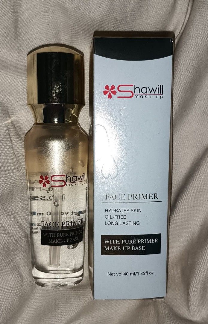 Shawill Primer (Category: Makeup) located in Manila. Submitted by nami.rize (Listing ID 1359820351, Image 1). Description: sealed.