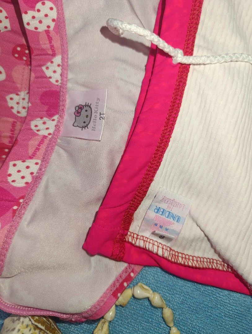 Swimsuit for kids Sanrio (Category: Babies & Kids Fashion) located in Cavite. Submitted by mhargox (Listing ID 1359681164, Image 3). Description: pm for dimension.