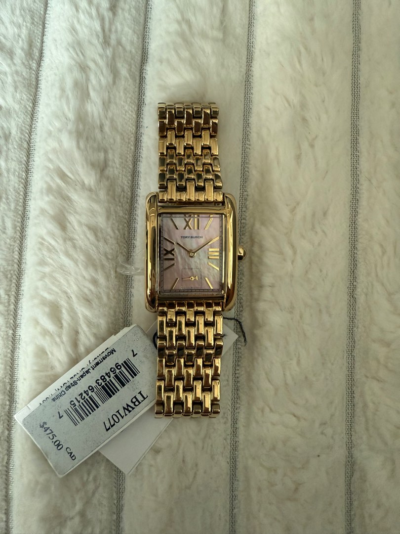 Tory Burch Eleanor Mother of Pearl Black Dial Two Tone Steel Strap Watch for Women - TBW1084 main image 0
