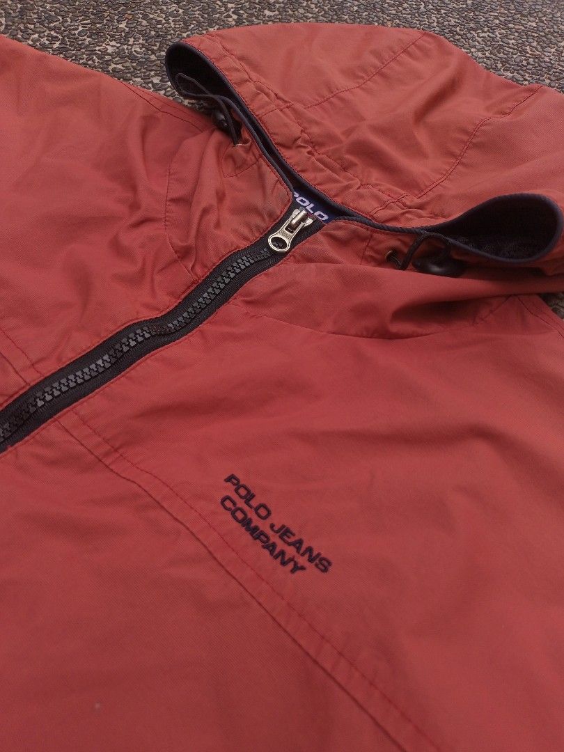 Vintage Red Polo Jeans Co. Jacket (Category: Coats, Jackets and Outerwear) located in Marikina City. Submitted by dirtyjay (Listing ID 1359807553, Image 2). Description: Ralph Lauren|Polo Jeans Co. ₱ 800 + Shipping‼️‼️ FIXED :) Excellent Condition Color rate: 9/10 Large on Tag L - 29 x 23 W - 24 Color may vary due to lighting Please manage your expectation, this is a secondhand item. No RETURN, No EXCHANGE and No REFUND❗❗❗.