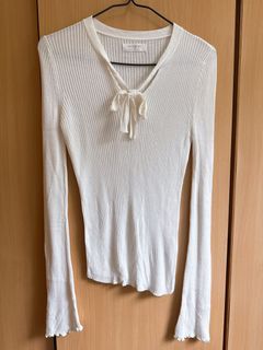 6ixty8ight 白色蝴蝶結上衣White Top64220304641027110