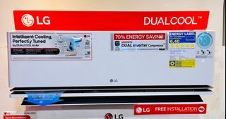 Brand New LG Split-type DELUXE DUAL Inverter Aircon (FREE INSTALLATION)