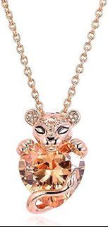 Counterfeit Pandora Shine Gold Disney Lioness Pave Necklace Holding Golden Heart Stone 50cm drop