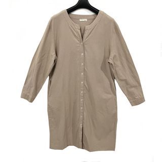Earthy Organic Beige Midi Dress