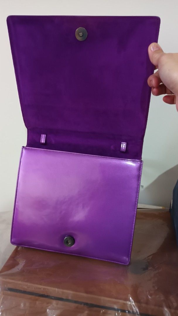 ESCADA Vintage Top Handle Bag Purple (Category: Luxury Bags & Wallets) located in Makati City. Submitted by Tins_Haven (Listing ID 1315791876, Image 2). Description: ESCADA top handle Bag vinrage Purple Pre-loved.
