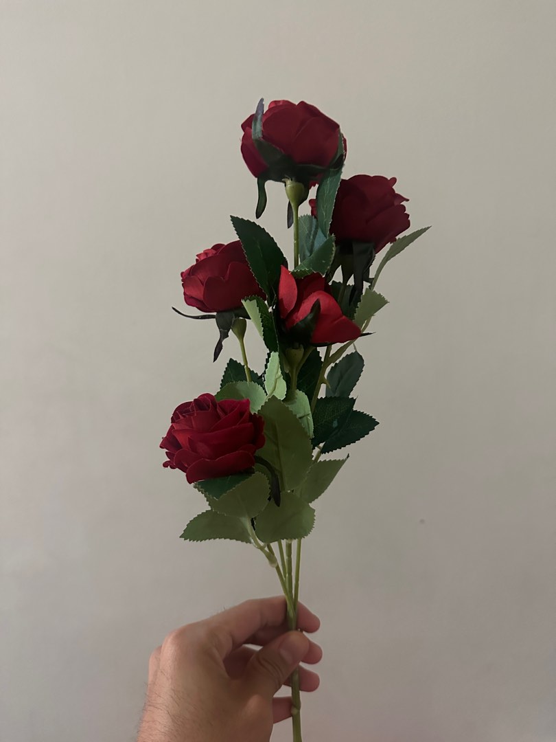 Fake Red Roses, Furniture & Home Living, Home Decor, Artificial Plants ...