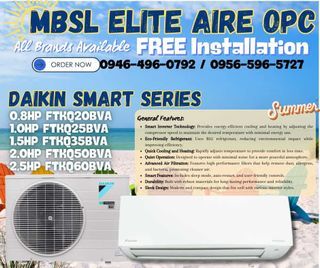✅️FREE INSTALLATION SPLIT TYPE AIRCON INVERTER ✅️