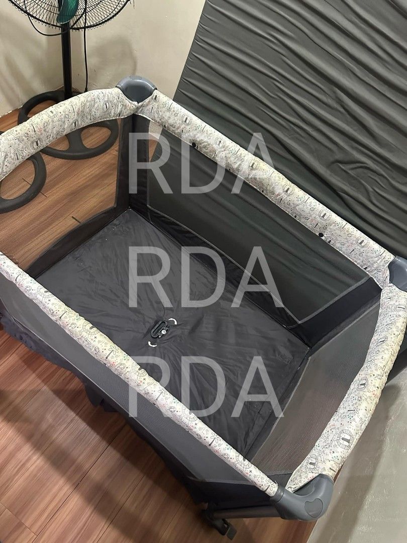 Giant Carrier Corrine Pack and Carry Crib (Category: Cots & Cribs) located in Manila. Submitted by xxxireena (Listing ID 1359959233, Image 2). Description: For sale GIANT CARRIER CORRINE PACK AND CARRY Inclusions: 1. Removable Bassinet 2. Diaper Changing Table 3. Mosquito Net 4. Organizer 5. Crib (with wheels and brake) 6. Mattress 7. Music device 8. Box and instruction manual *Complete with box and instruction manual *visible stains that can eas