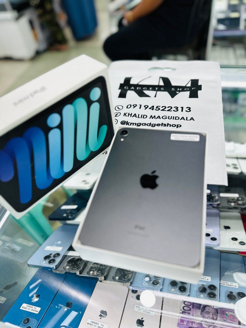 IPAD MINI 6 256GB WIFI COMPLETE (Category: iPad) located in San Juan City. Submitted by Khalidmgdla08 (Listing ID 1359991701, Image 3). Description: FOR SALE | TRADE/SWAP Price: 24,500 On hand: IPAD MINI 6✔️ 256GB ✔️ WIFI ✔️ COMPLETE✔️ 100% Original ✔️ 99% Makinis ✔️ 99% Smooth ✔️ NOT REFURB ✔️ NO HIDDEN ISSUES ✔️ NEVER BEEN REPAIRED ✔️ TEST TO SAWA✔️ FREE 3-UTOOLS ✔️ ANY MODEL OF IPHONE AND SAMSUNG ARE AVAILABLE! ✨ We accept: 🔹Cash 🔹Gcash 🔹Ba