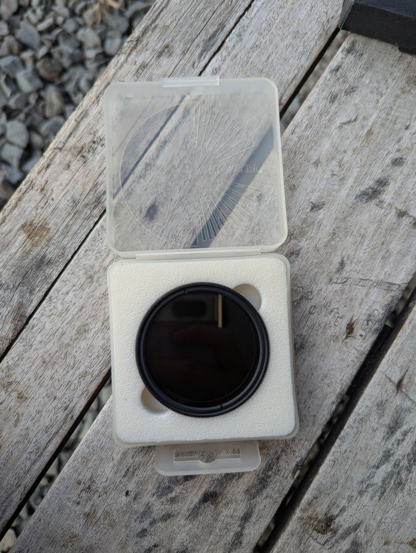 K&F Variable ND Filter (Category: Other Photography Accessories) located in Binan City. Submitted by cgarsells (Listing ID 1359937786, Image 1). Description: K&F Variable ND Filter 49mm filter thread (fits Fujifilm X100 and Ricoh GR series) Filter case is falling apart Shipping to be shouldered by buyer Meetups in BGC, Makati, or in Sta Rosa Laguna MOP - BPI, BDO, SBC, GCash, Maya, SeaBank.