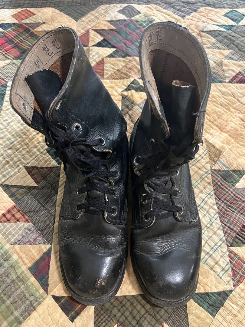 Korean Army Combat Boots (Category: Boots) located in Manila. Submitted by its_ookay.ph (Listing ID 1359920164, Image 2). Description: Heavily used vintage military boots showing signs of wear and patina giving more character imo Fits a US 9 Won’t mind keeping.. .
