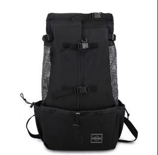 Large Pet Dog Carrier Black Backpack Bag