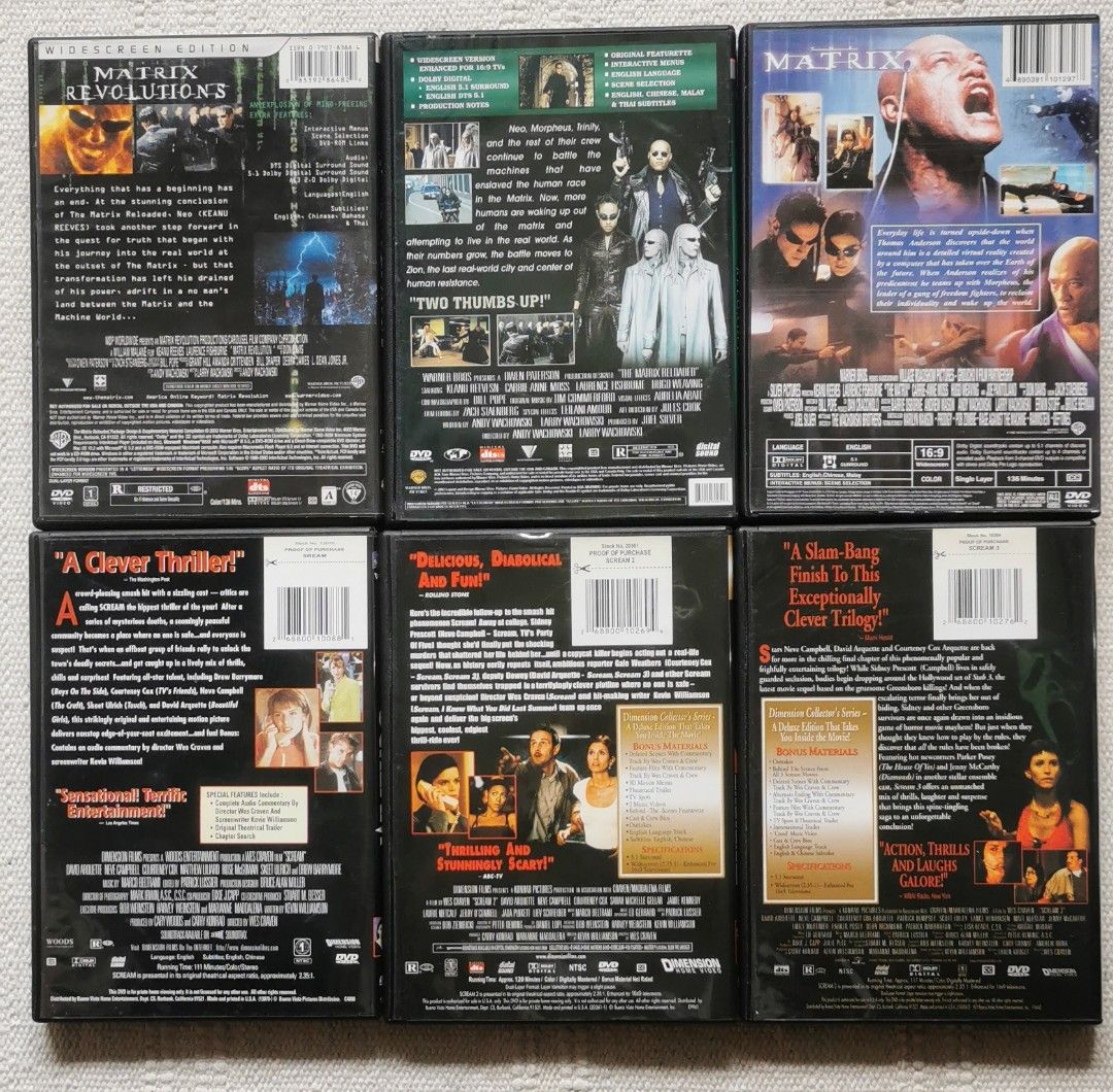 Matrix Scream Matrix, scream DVD Movies set, Hobbies & Toys, Music & Media, CDs ...