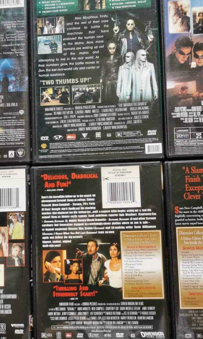 Matrix Scream Matrix, scream DVD Movies set, Hobbies & Toys, Music & Media, CDs ...