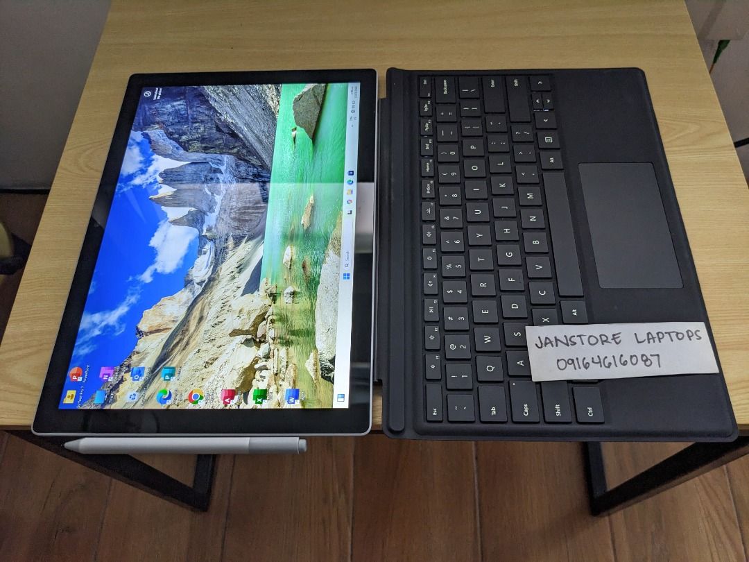 Microsoft Surface Pro 7+ Core i5 1135G7 8GB 128SSD (Category: Laptops & Notebooks) located in Quezon City. Submitted by janstore-computer-trading (Listing ID 1359994467, Image 2). Description: Model : Microsoft Surface Pro 7+ (Core i5 , with Keyboard and Pen) Condition : Slightly Used , Very presentable Price : 27,500 Specs: Processor : Intel Core i5-1135G7 Quad core ( 2.4 - 4.2 Ghz ) Ram : 8 GB LPDDR4 4267Mhz Storage : 128 GB SSD + Micro SD Slot