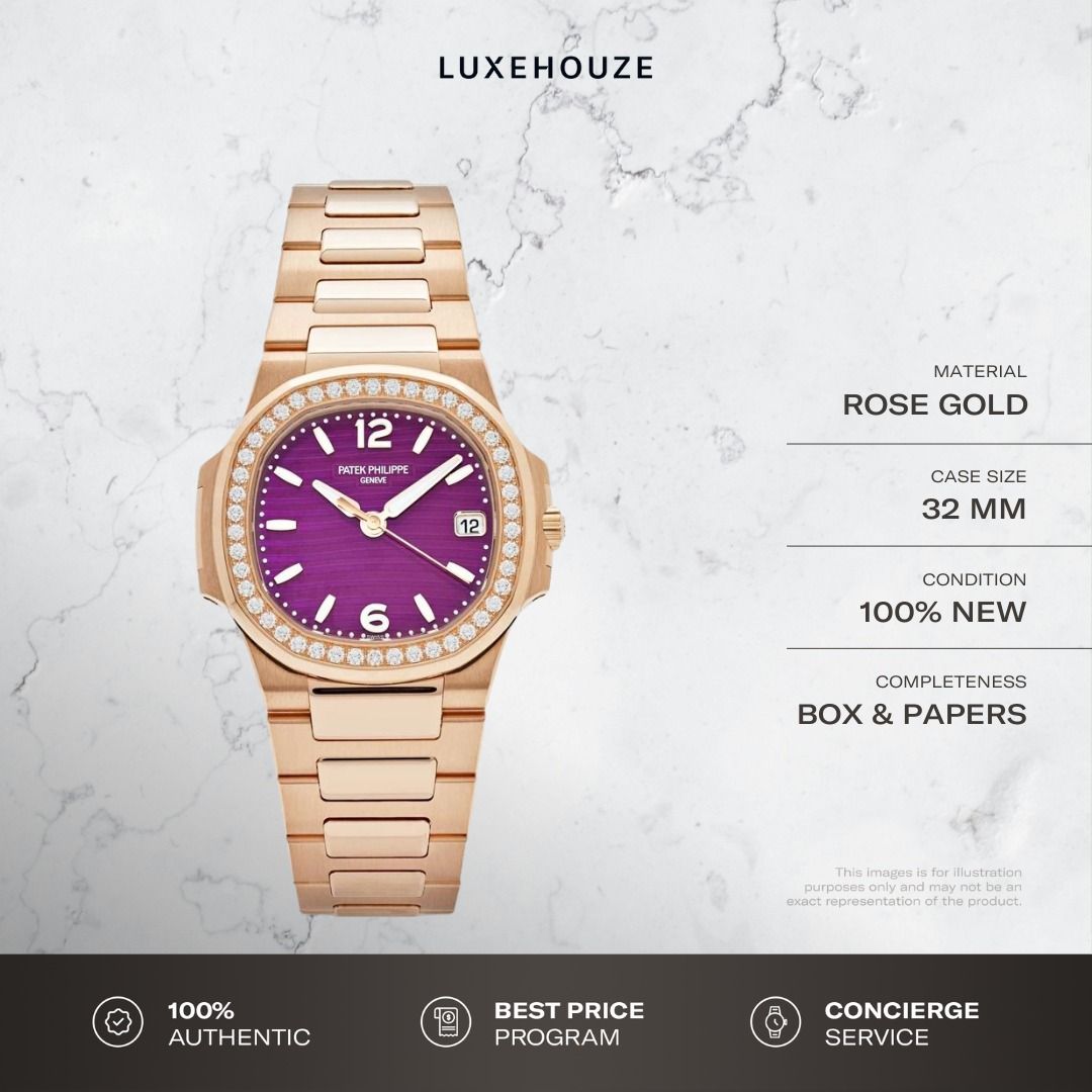 New 2025 Patek Philippe Nautilus 7010/1R-013 Purple (Category: Watches) located in Singapore. Submitted by luxehouze (Listing ID 1359333393, Image 1). Description: Join our Community for special deals and latest arrivals! //bit.ly/LHWatchesSG Patek Philippe Nautilus 7010/1R-013 Purple Exclusive viewings by appointment. Contact us to plan your visit. Watch Details: SKU: 0013442 Condition: New (100%) Dial: Purple Year: 2025 Completeness: Box & Pape