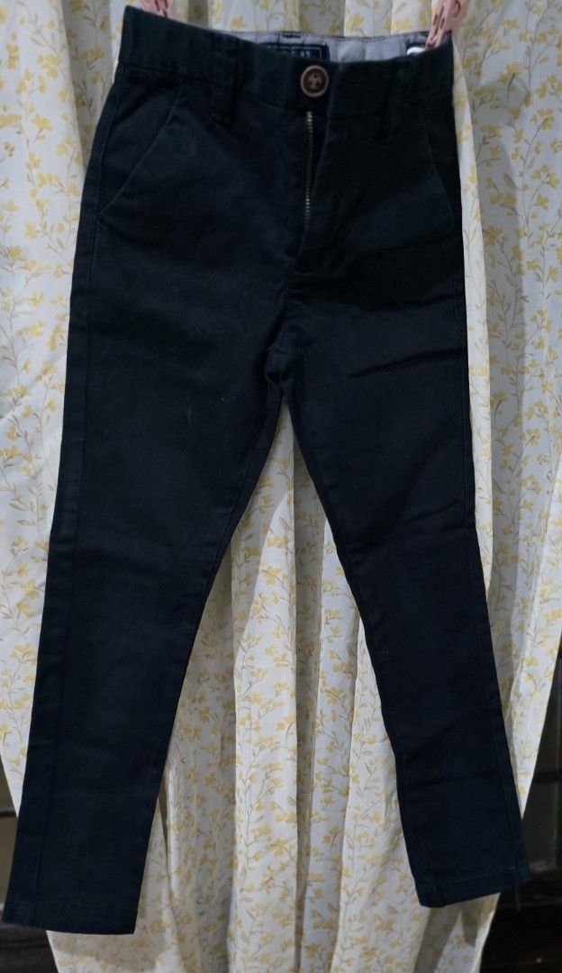 Next kids cotton jeans (Category: Babies & Kids Fashion) located in Manila. Submitted by jolimerl (Listing ID 1359963874, Image 1). Description: black cotton pants for boys ages 4-7 yrs old outgrown; decluttering rarely used, see pictures for sizes and details..