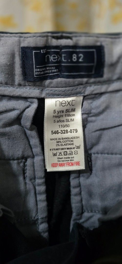 Next kids cotton jeans (Category: Babies & Kids Fashion) located in Manila. Submitted by jolimerl (Listing ID 1359963874, Image 2). Description: black cotton pants for boys ages 4-7 yrs old outgrown; decluttering rarely used, see pictures for sizes and details..