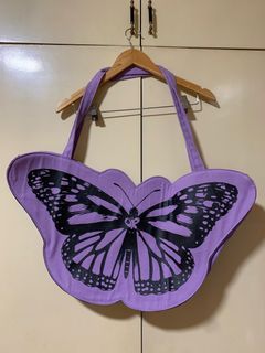 Olivia Rodrigo GUTS Tour Purple Butterfly Tote Bag