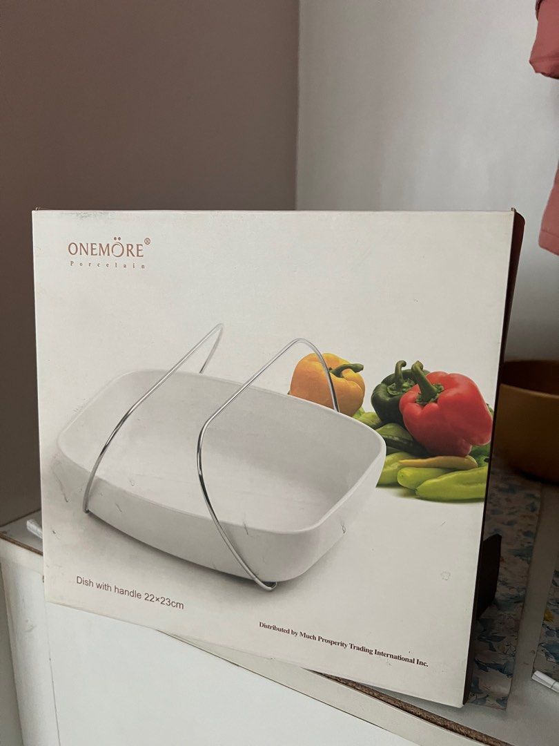 Onemore serving dish with handle (Category: Dinnerware & Cutlery) located in Makati City. Submitted by jerryes (Listing ID 1359864013, Image 1). Description: Wedding gift from long time ago. Never been opened. Unsure where purchased but this onemore brand sells in USA .