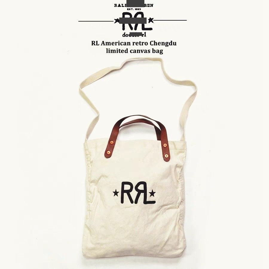 RRL American retro Chengdu American classic Logo tote bag canvas