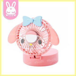 Sanrio Original My Melody 2-Way USB Mini Cooling Fan Necklace, Handheld, Compact, Wearable