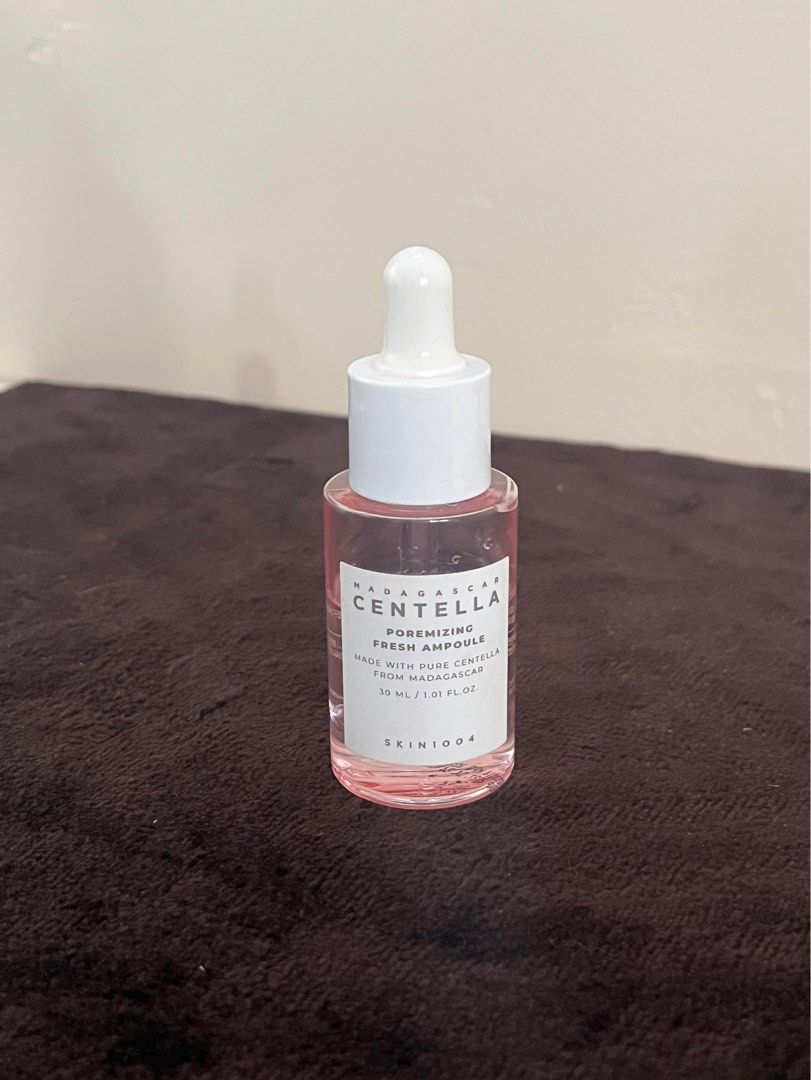 skin1004 poremizing fresh ampoule (Category: Face Care) located in Tuguegarao City. Submitted by noellestyles (Listing ID 1359937820, Image 1). Description: skin1004 poremizing fresh ampoule (30ml) used 4-5x only. rest assured that the product was hygienically used! 🤗🩷 authenticity guaranteed! 💯🧴 around 70% more left selling it for only ₱100! (orig price was ₱300+ 🥲) rfs: decluttering .