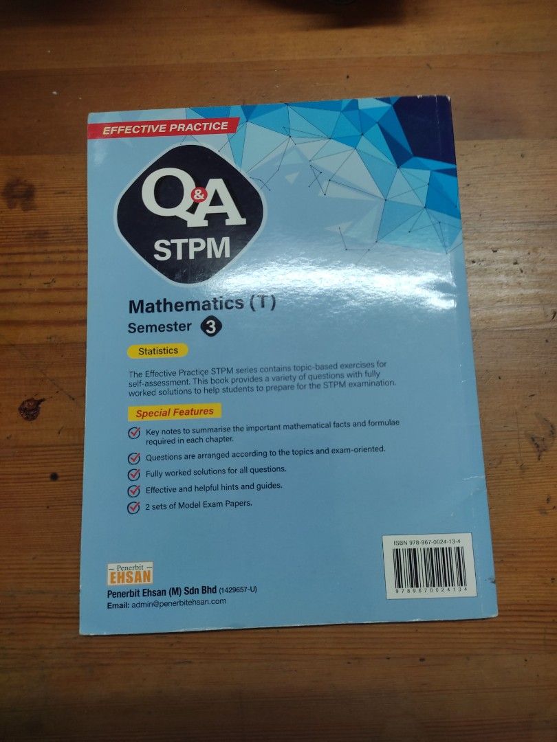 Stpm Math STPM Mathematics T Sem 3 effective practice book [pernerbit Ehsan ...
