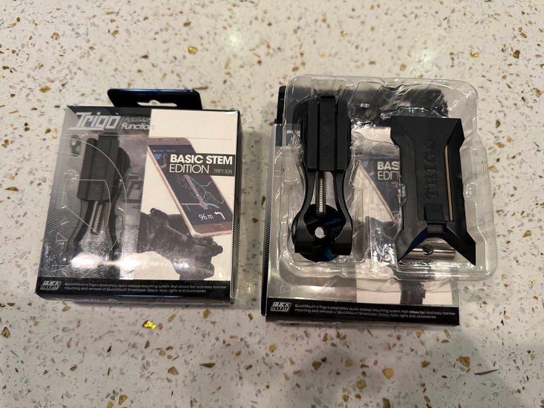 Trigo Basic Stem Edition Mobile Holder (Category: Bicycles) located in Petaling Jaya. Submitted by kevchanw (Listing ID 1360039161, Image 2). Description: Trigo Basic Stem Edition Mobile Phone Holder. Model TRP1309 Unused and new. Perfect to hold your phone onto your bike. Price is for each.