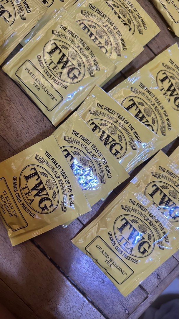 TWG TEA (Category: Coffee & Tea Tableware) located in Quezon City. Submitted by ohitsnhalen (Listing ID 1359907199, Image 2). Description: Moroccan mint Silver moon Vanilla bourbon Paris-singapore Ti kuan yin superior Grand wedding English breakfast.