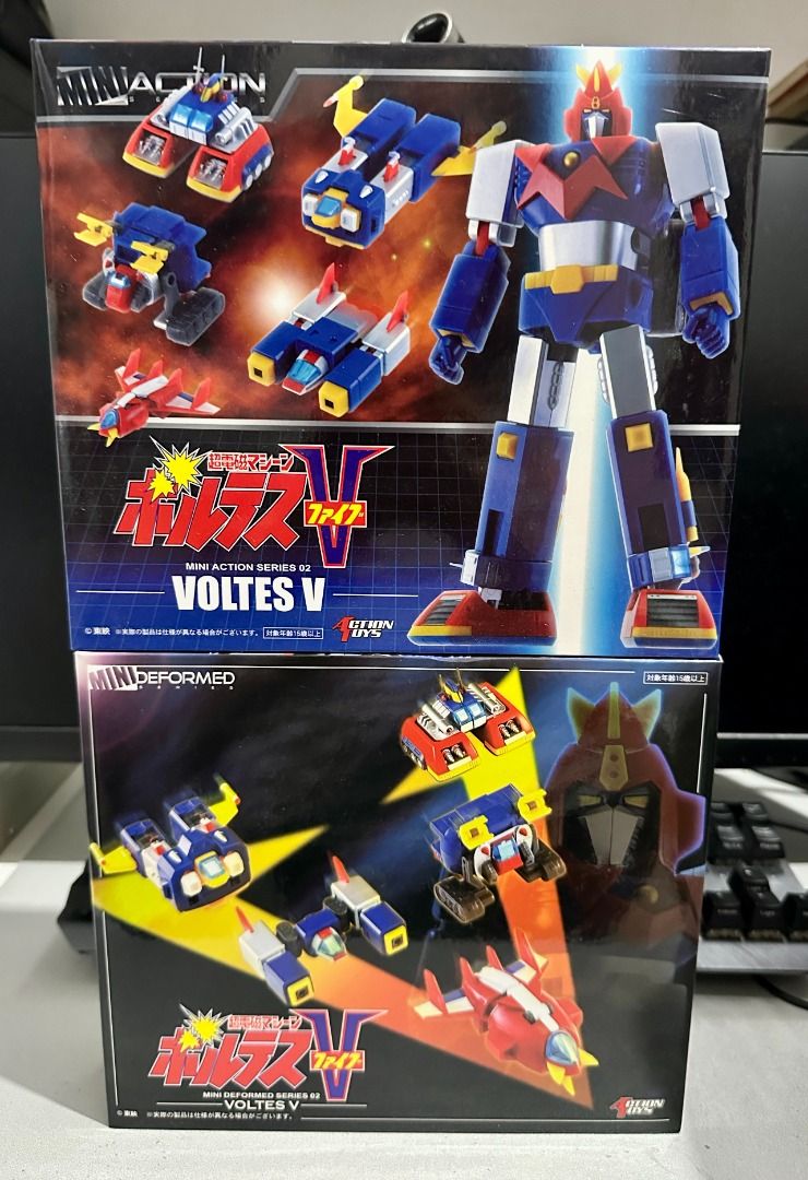 Voltes 5 Mini Action (Set of 2) (Category: Figurines & Statues) located in Quezon City. Submitted by playboxcollection (Listing ID 1359870347, Image 1). Description: 📌 Brand New 📌 Box Condition: 9/10 (please see attached photos) 📌 Fixed Price ⛔ Attention to our beloved customers and followers this is for your awareness. We don’t have other online shops. Transaction beyond this account is not related/connected to us. For any inquiries kindly me