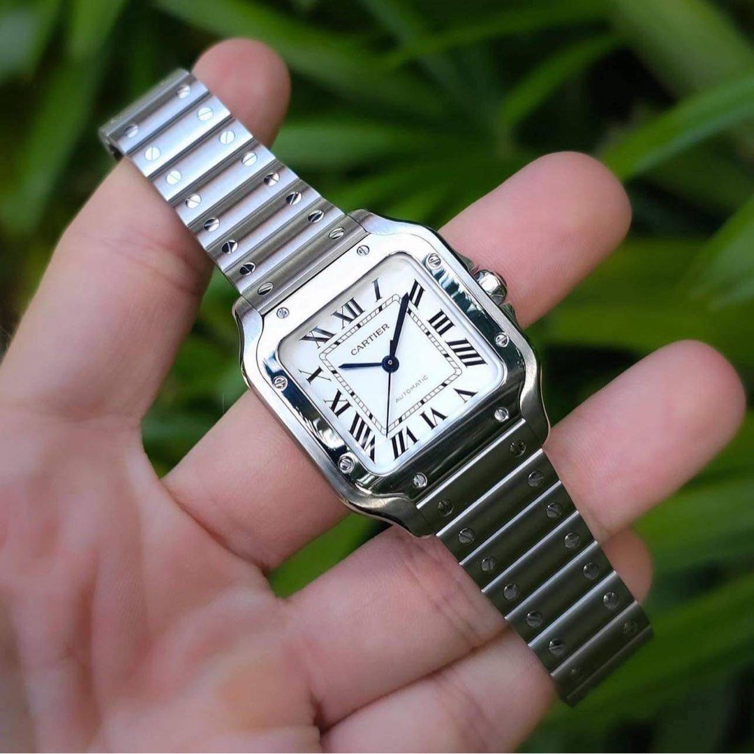 2025 Cartier Santos “Medium” (Category: Luxury Watches) located in Makati City. Submitted by mattsells23 (Listing ID 1360176243, Image 1). Description: 2025 Cartier Santos M (Medium) - white dial - Ref no: WSSA0029 - Brand New - Full/complete Set For pre order (3-7 days arrival) GUARANTEED AUTHENTIC. ** authentication at buyers expense ** Meetups in Makati/alabang. .