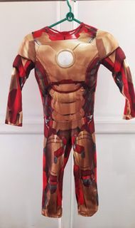 6-10 years old Kids preloved Halloween iron man costume cosplay marvel super hero red