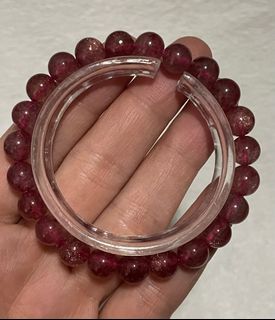 「性價比」🍓草莓晶 帶金莎 8mm 水晶 手鏈 手串64244114567554110