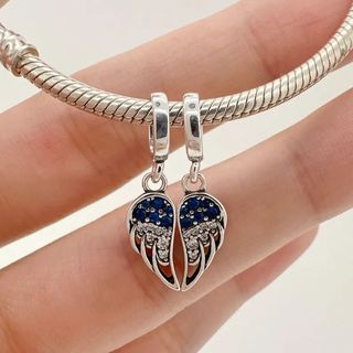 💎 SALE! PANDORA 2IN1 SPARKLING SPLITTABLE ANGEL WINGS DANGLE CHARM