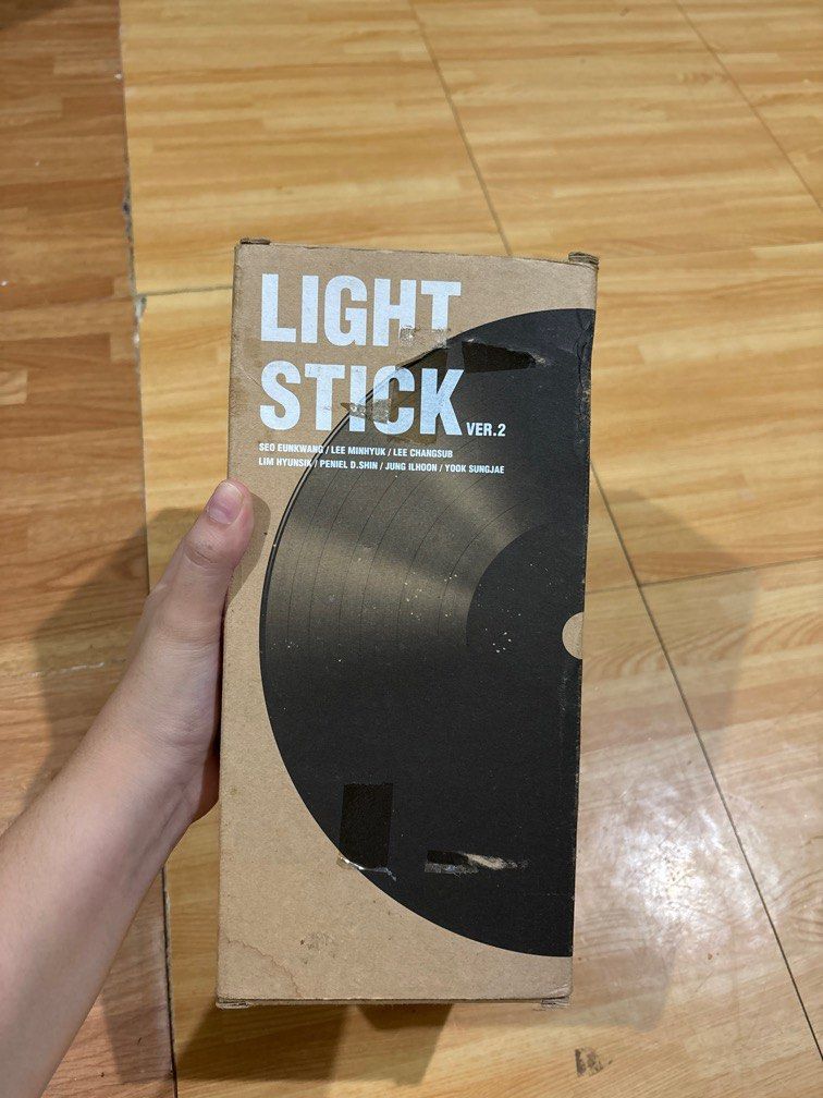 BTOB lightstick V2 (With album freebies!!) (Category: K-Wave Merchandise) located in Taguig. Submitted by common.closet (Listing ID 1360211134, Image 1). Description: BTOB LIGHTSTICK VERSION 2 - has some discoloration - has chrome ilhoon sticker - working batteries - includes FREE This is Us album & Big Wave (Ilhoon solo) album.