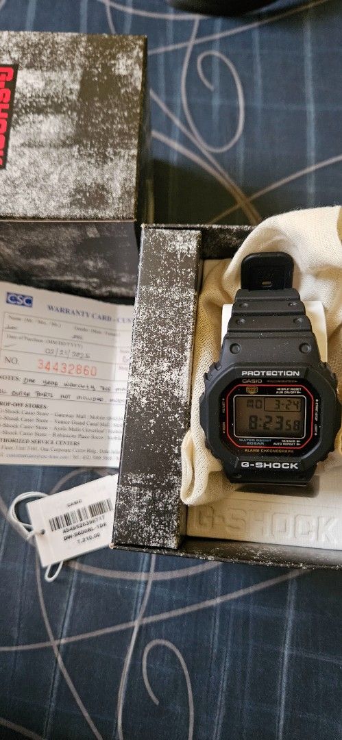 Casio Gshock DW5600RL-1DR (Category: Men's Watches) located in Tuguegarao City. Submitted by longdrive21 (Listing ID 1360041218, Image 2). Description: selling a gshock DW5600RL. bought at gshock store. complete with box and warranty card. RFS: Trimming down collection.