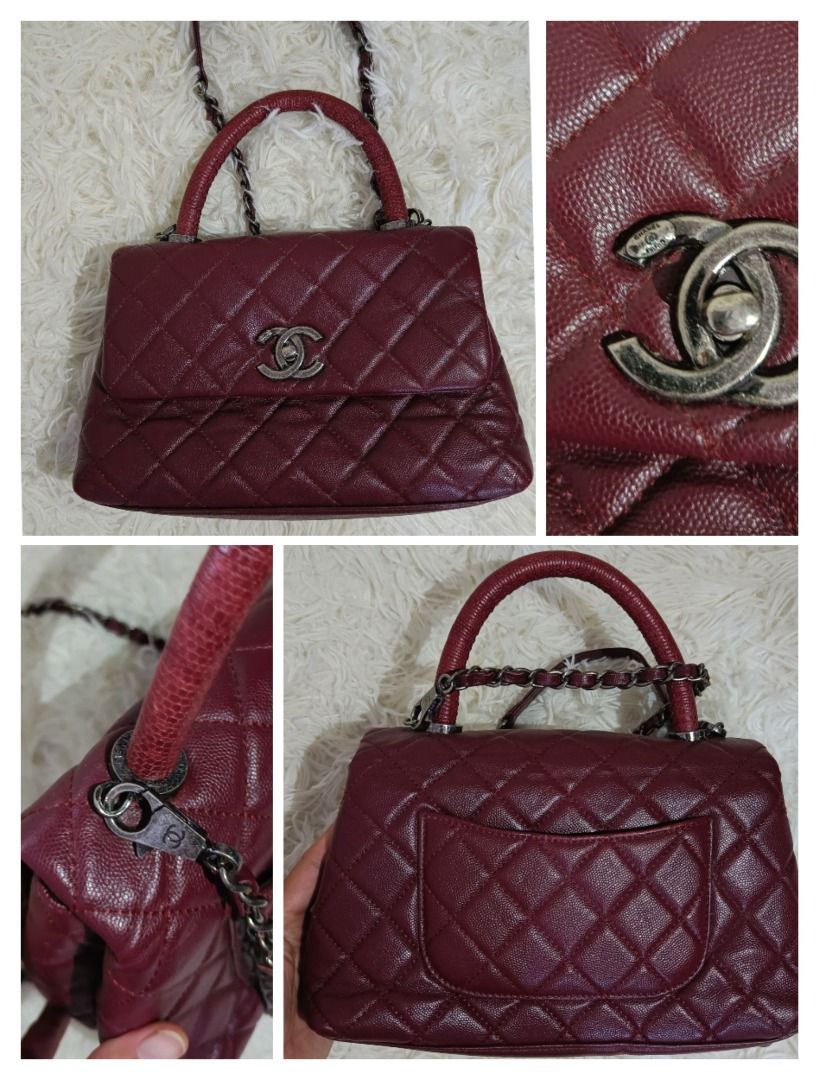 Chanel Caviar Coco Top Handle Satchel (Category: Luxury Bags & Wallets) located in Caloocan City. Submitted by loveddclutter (Listing ID 1360087780, Image 3). Description: Nego Used Item Serial Tag has been torn out. No box, dust bag .