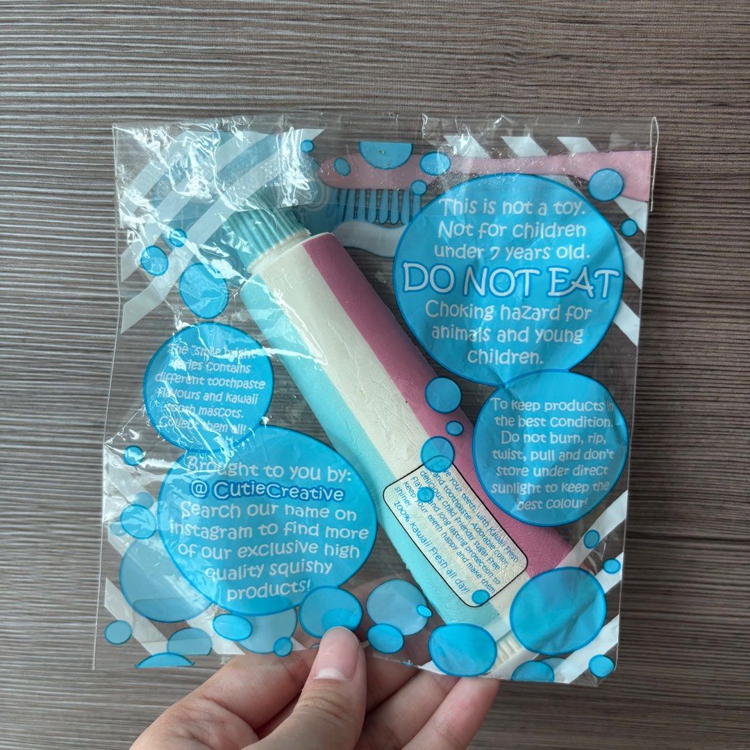 cutie creative toothpaste squishy (Category: Kids Toys) located in Singapore. Submitted by avavrenug (Listing ID 1360078607, Image 2). Description: Cutie Creative Toothpaste Squishy no defects .