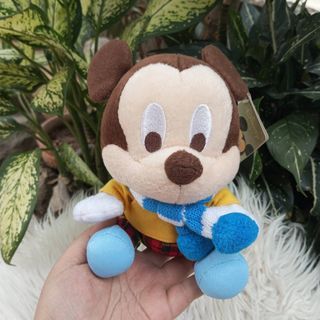 DISNEY Baby Mickey Mouse Winter-themed with Scarf Original Japan Plush Toy