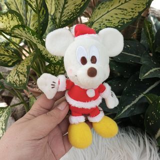 DISNEY Santa Mickey Mouse White Christmas-themed Plush Charm