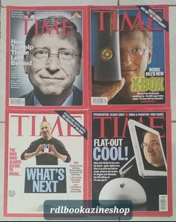 For Take All 7 pcs Time Magazine (Bill Gates, Steve Jobs, Princess Diana, Kate Winslet)/ Sold as Set