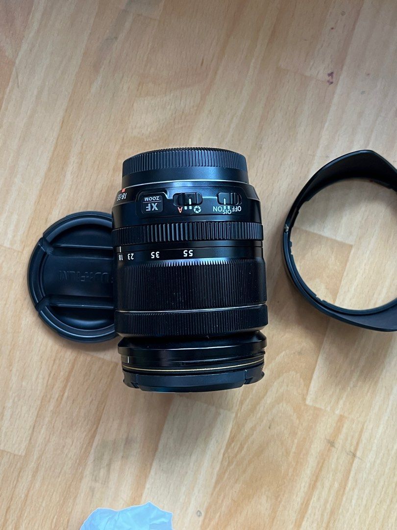 Fujinon XF 18-55mm (Category: Lens & Kits) located in Manila. Submitted by mcyching (Listing ID 1360043039, Image 2). Description: Update: XF 18-55mm f/2.8-4 OIS AF/OIS fully working Good cosmetic condition Has fungus inside lens (previously cleaned but fungus returned) Fungus visible when inspected with flashlight but does not noticeably affect images in my testing. SOLD AS-IS. Came with XE2 set bought in 2015. Hindi na nagagamit since I switche