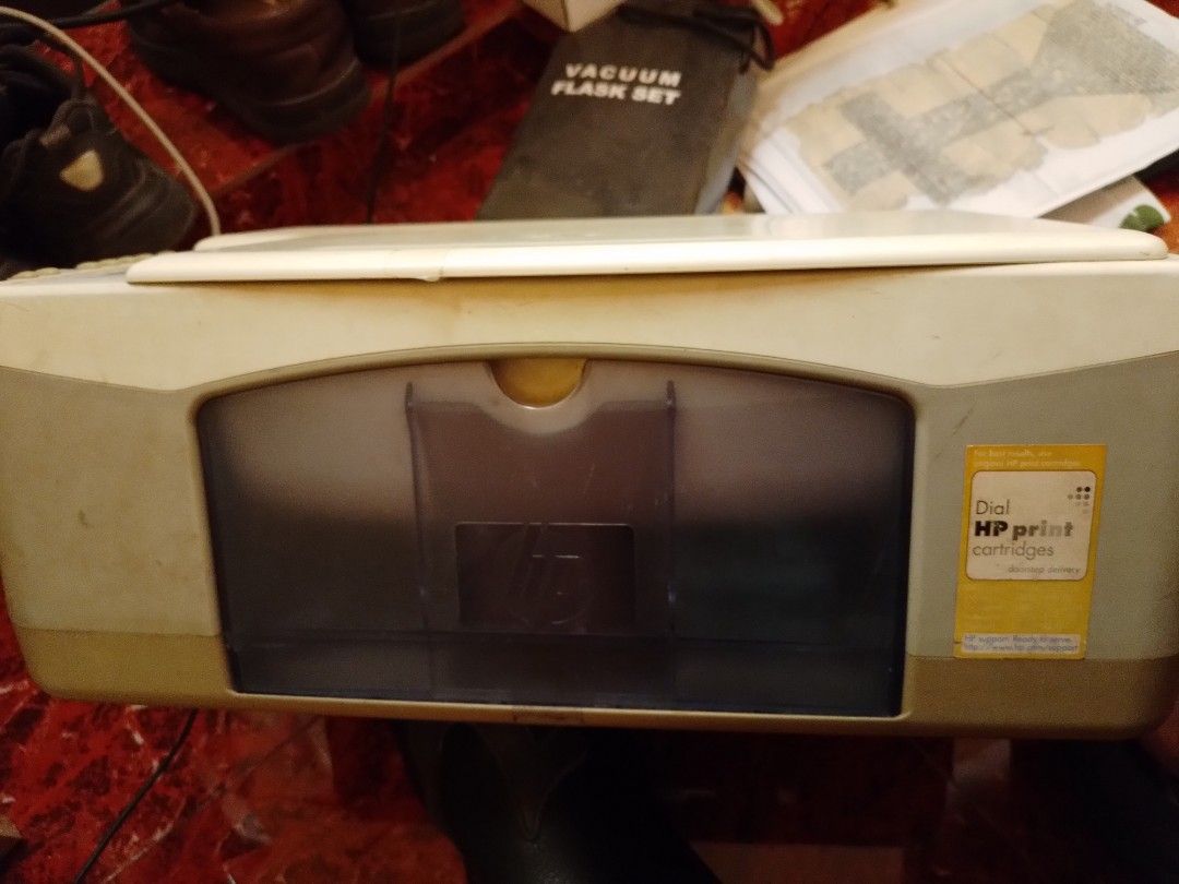 HP 3 in 1 Printer (Category: Printers, Scanners & Copiers) located in Caloocan City. Submitted by teacherjen53235 (Listing ID 1360086866, Image 1). Description: model: f380 defective printer print, scan, copy cartridge original parts, no history of parts replacement no cables UNIT ONLY pick up only or lalamove.