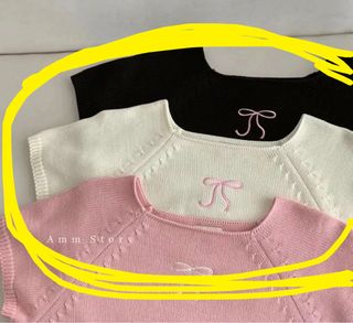 韓國🇰🇷kr針織衫 短袖T恤 tee tshirt64230339412738110